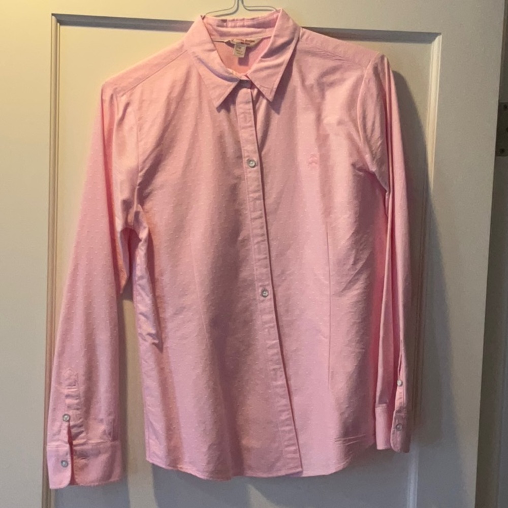 Brooks Brothers Pink Button Down Shirt Dress Shirt Collar Long Sleeve
